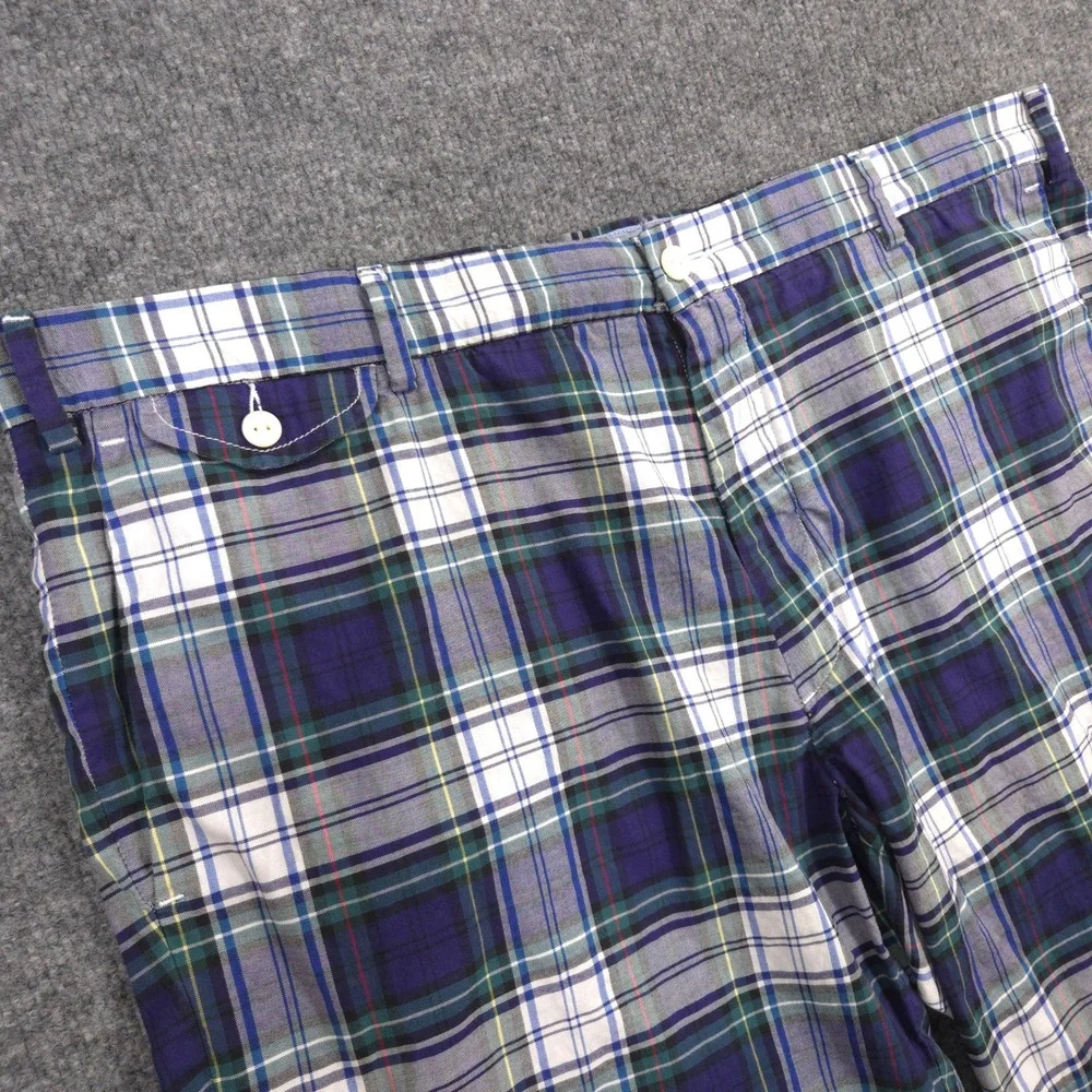Polo Ralph Lauren Shorts Mens‎ 40 Tartan Plaid Chino Slim GI Fit Coin Pocket